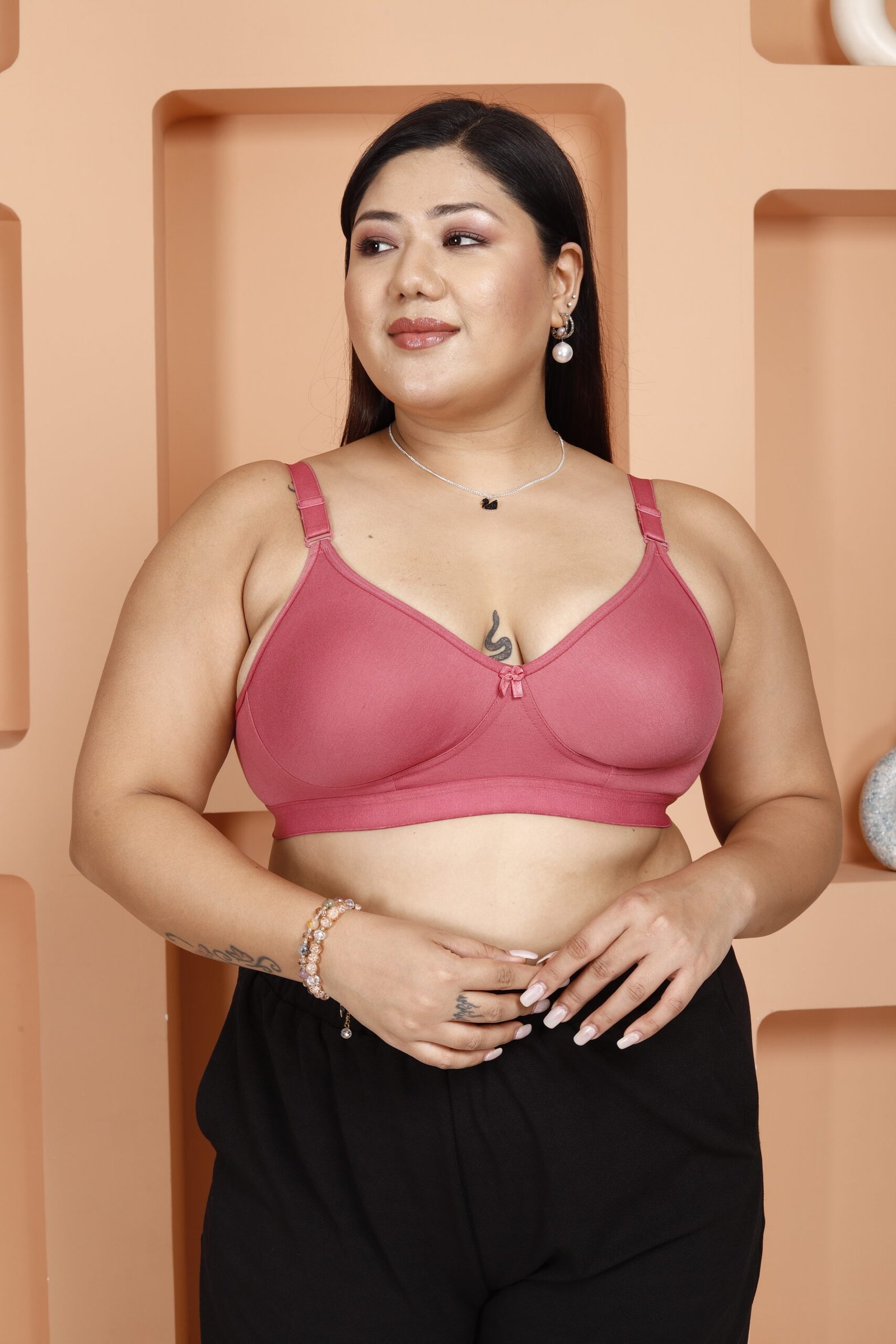 Shagun Everyday Bra in soft cotton fabric, seamless and supportive design for daily comfort.